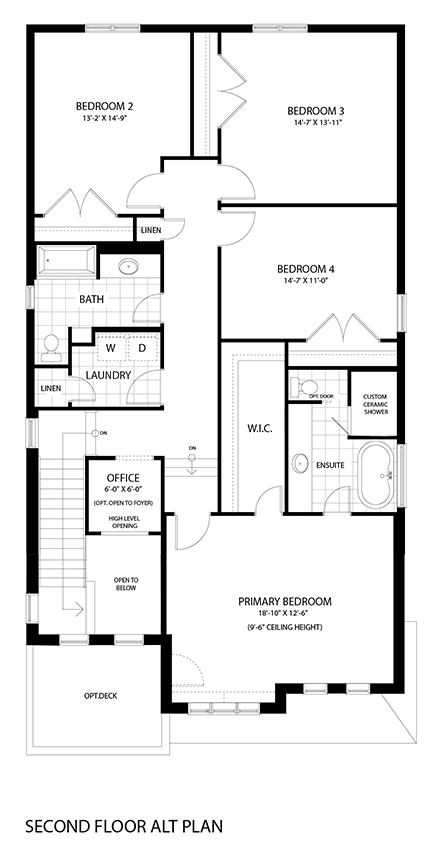 4. Avonlea B - Second Floor Alternate Plan