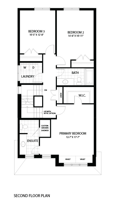 1062 sq.ft. (includes open to above with opt. attic)