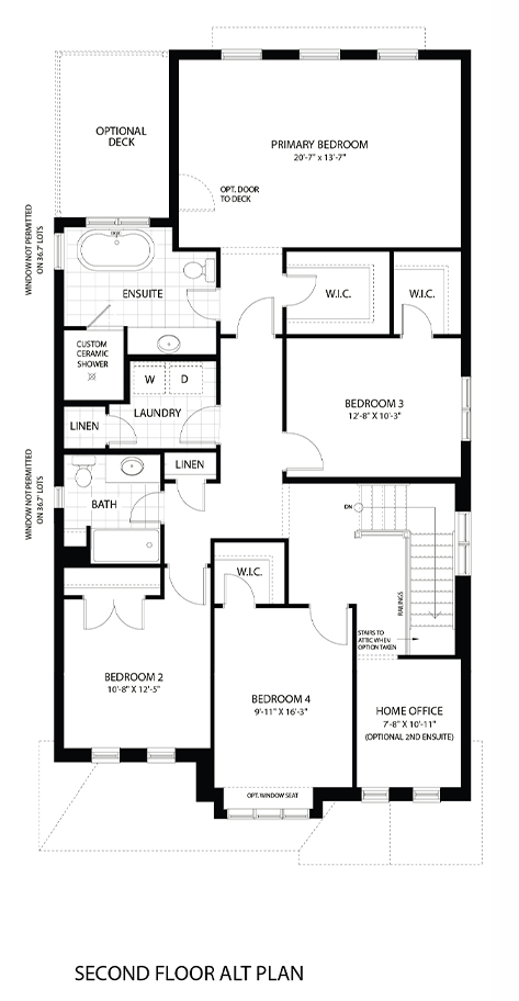 4. Woodland B - Second Floor alt Plan